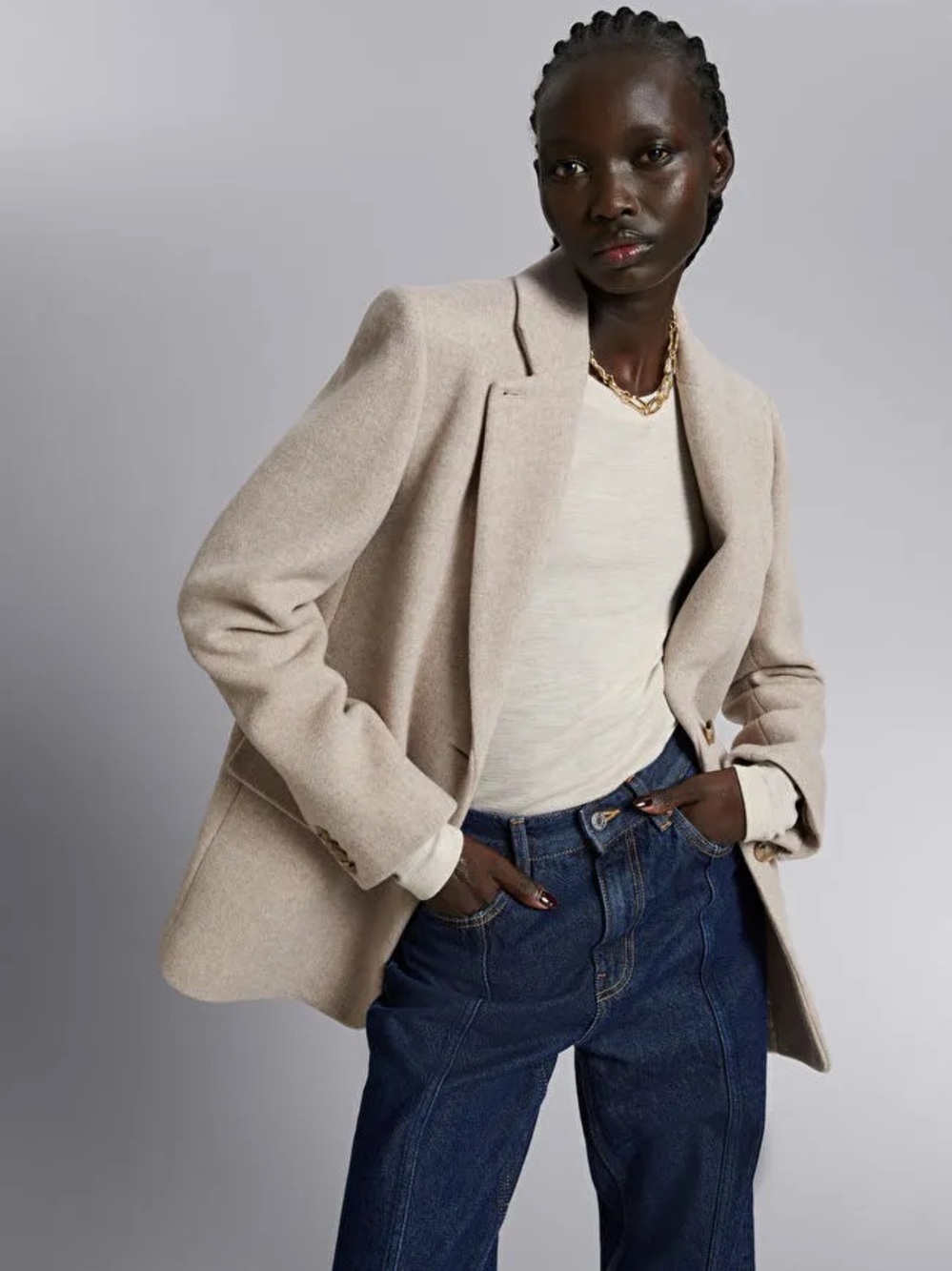 & Other Stories Wool Blend Blazer